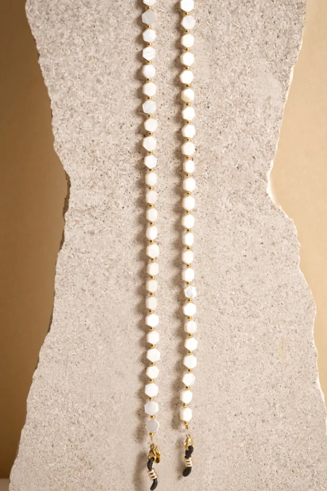 Sunny Cords Maya White Hexagon Glasses Chain* Glasses Chains|Glasses Chains