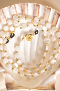 Sunny Cords Maya White Hexagon Glasses Chain* Glasses Chains|Glasses Chains