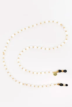 Sunny Cords Maya White Hexagon Glasses Chain* Glasses Chains|Glasses Chains