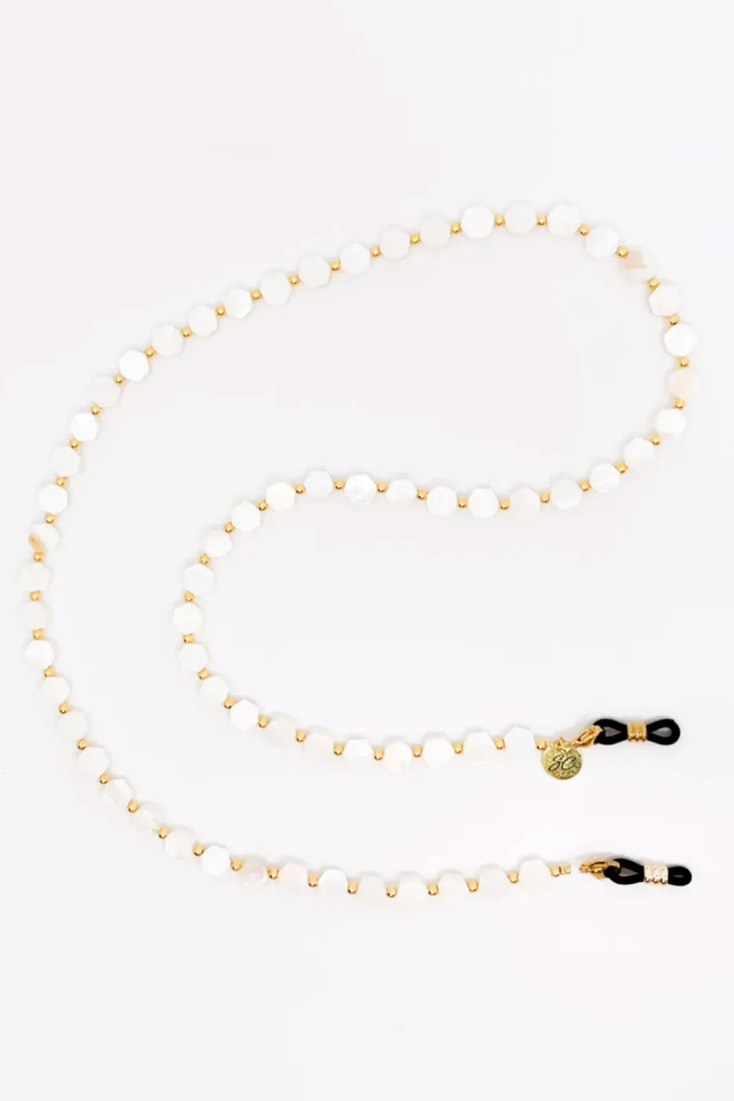 Sunny Cords Maya White Hexagon Glasses Chain* Glasses Chains|Glasses Chains