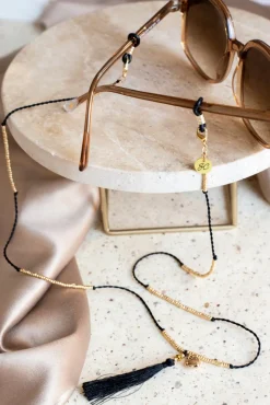 Sunny Cords McTassel Black & Gold Sunglasses Chain* Glasses Chains|Glasses Chains