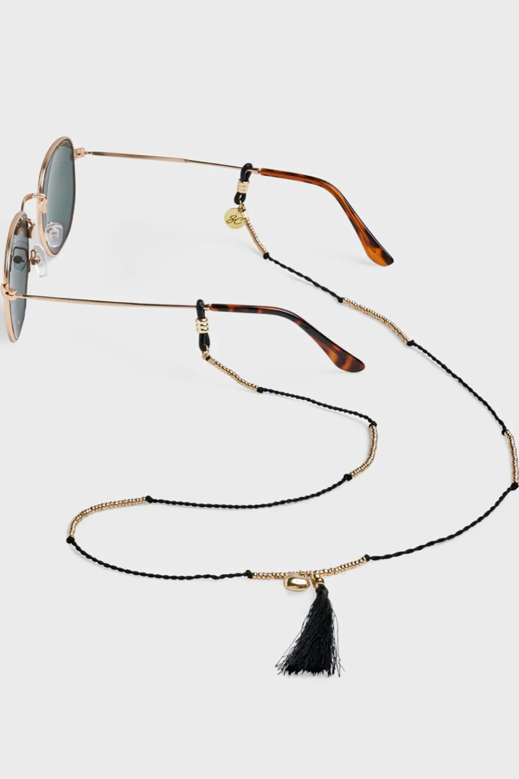 Sunny Cords McTassel Black & Gold Sunglasses Chain* Glasses Chains|Glasses Chains