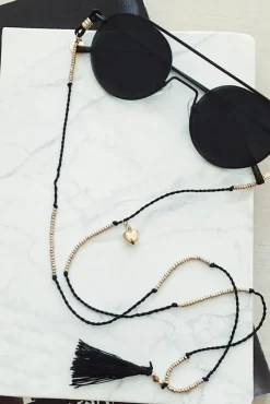 Sunny Cords McTassel Black & Gold Sunglasses Chain* Glasses Chains|Glasses Chains