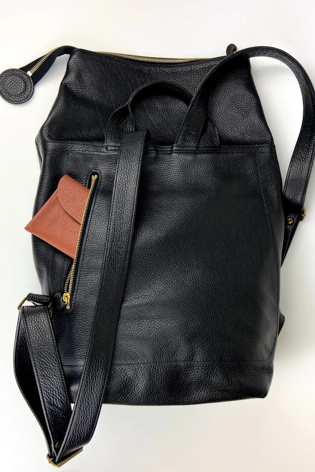 Coco Barclay Nancy Black Pebble Leather Rucksack* Bags