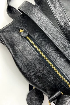 Coco Barclay Nancy Black Pebble Leather Rucksack* Bags