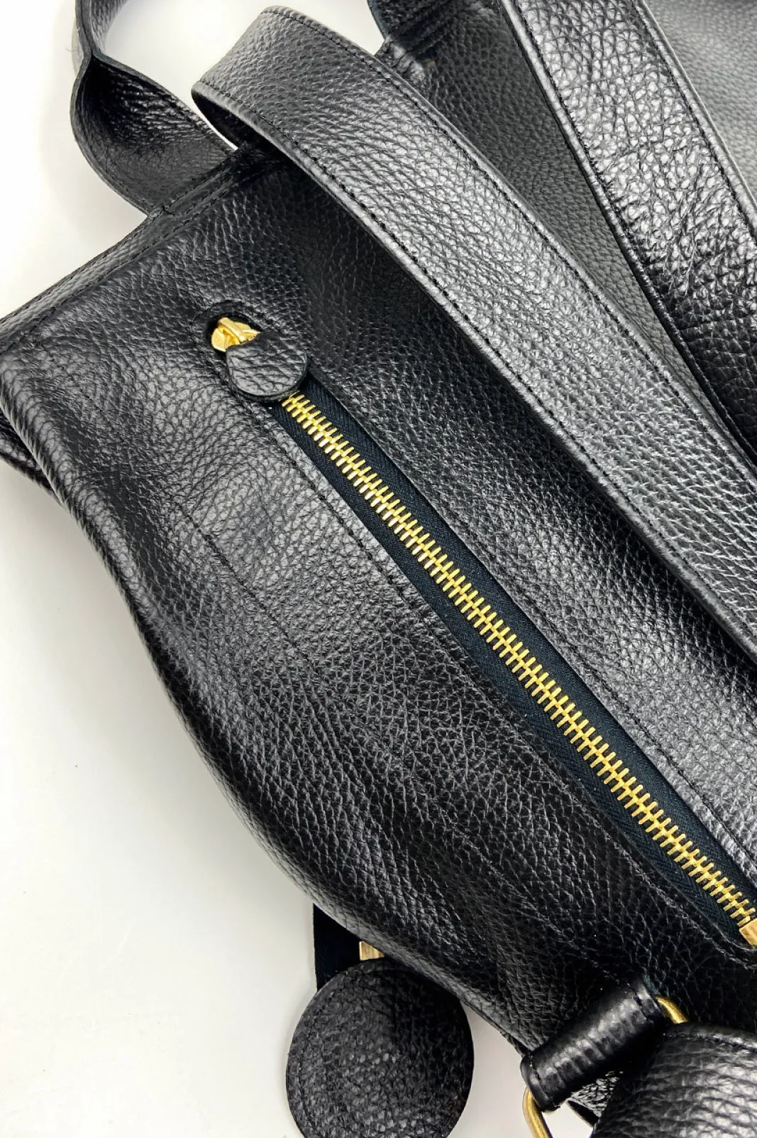 Coco Barclay Nancy Black Pebble Leather Rucksack* Bags