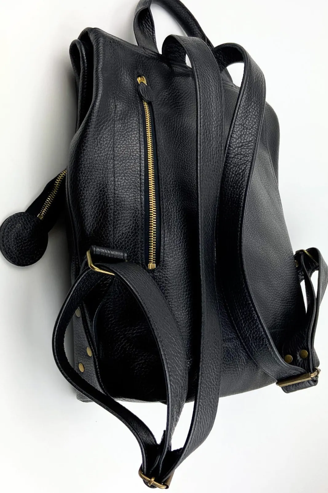 Coco Barclay Nancy Black Pebble Leather Rucksack* Bags