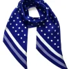 Ingmarson Polka Dot Cobalt Blue Silk Neck Scarf* Scarves & Shawls