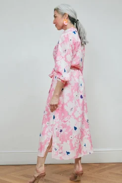 POM Amsterdam Beau Lillies Pink Midi Dress* Dresses & Jumpsuits