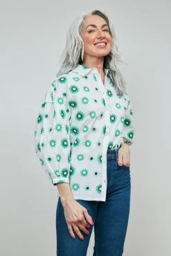 POM Amsterdam Embroidery Sicilian Sun Organic Cotton Blouse* Blouses, Shirts & Statement Tops