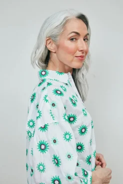 POM Amsterdam Embroidery Sicilian Sun Organic Cotton Blouse* Blouses, Shirts & Statement Tops