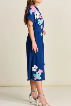 POM Amsterdam Ink Blue Blossom Midi Dress* Dresses & Jumpsuits