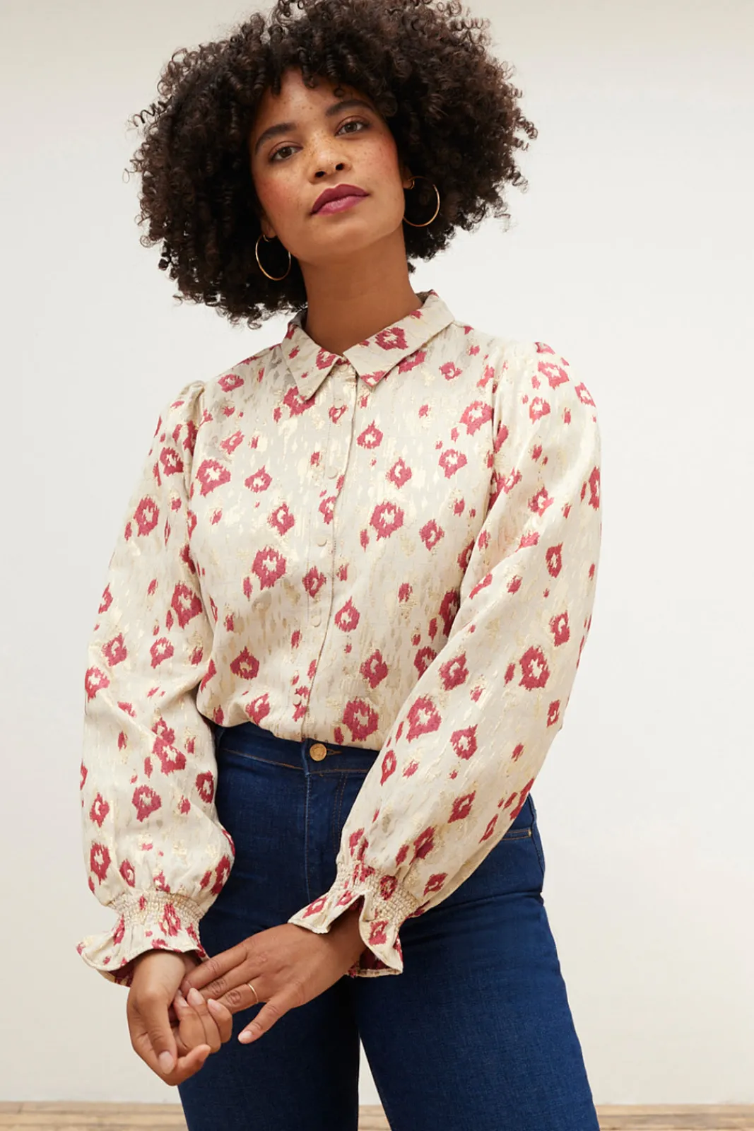 POM Amsterdam Leopard Print Shimmer Blouse* Blouses, Shirts & Statement Tops