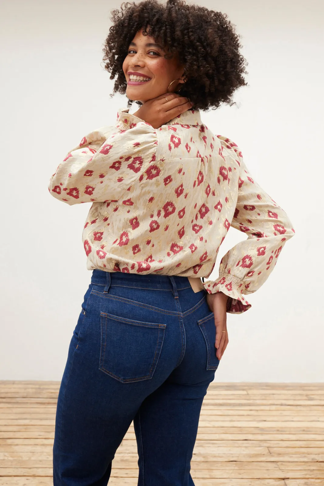 POM Amsterdam Leopard Print Shimmer Blouse* Blouses, Shirts & Statement Tops