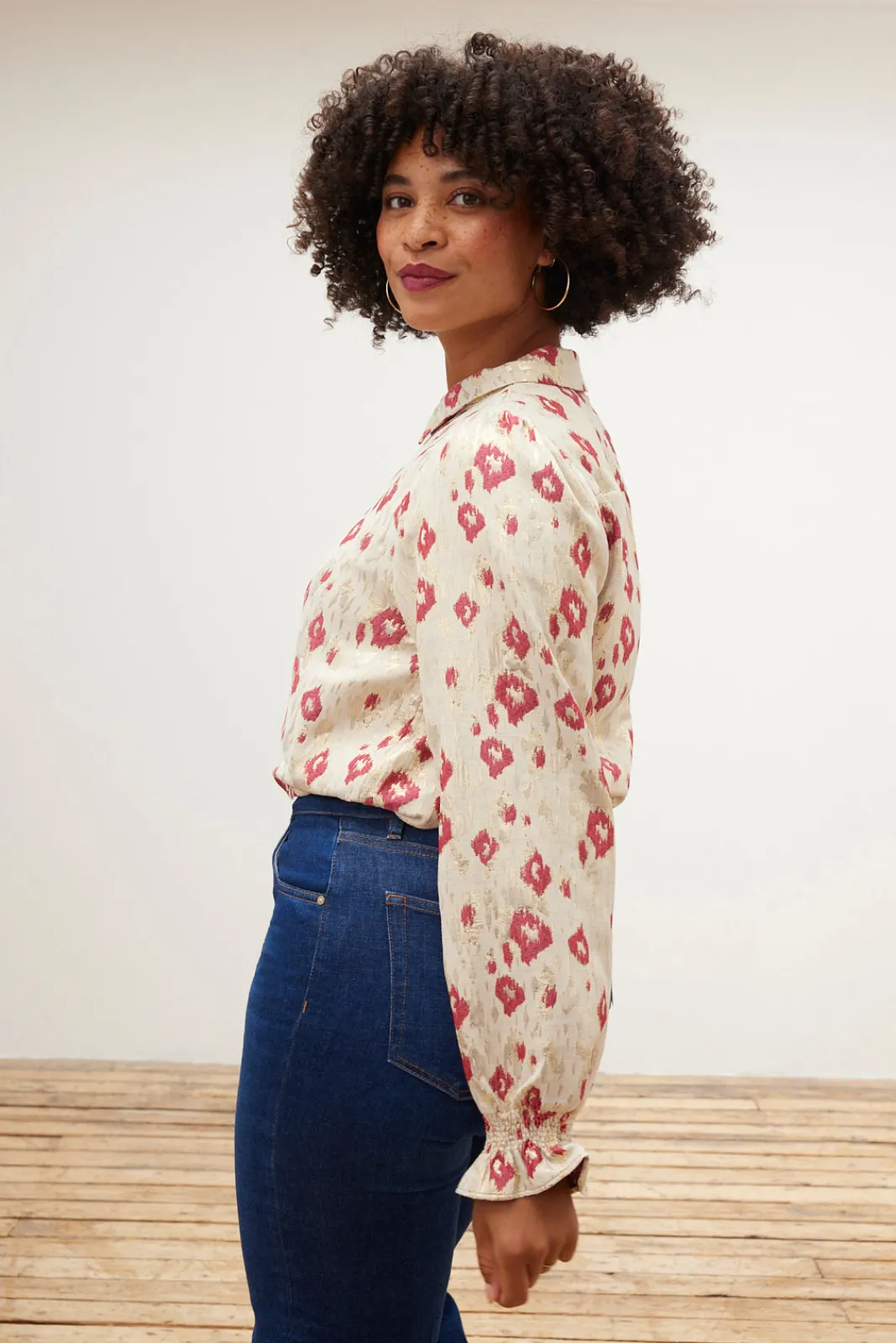 POM Amsterdam Leopard Print Shimmer Blouse* Blouses, Shirts & Statement Tops