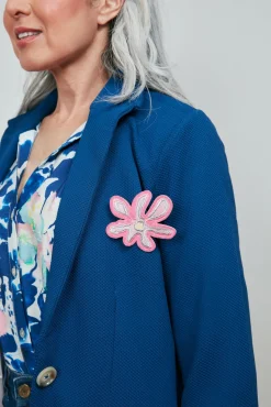 POM Amsterdam Pique Ink Blue Blazer* Jackets & Blazers|Tailoring