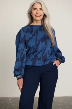 POM Amsterdam Swirl Horizon Blue Sweatshirt Top* T-Shirts & Tops|Blouses, Shirts & Statement Tops