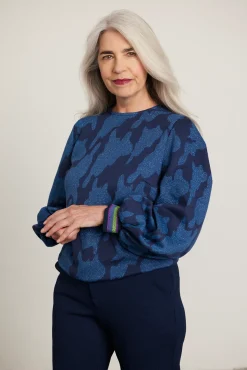 POM Amsterdam Swirl Horizon Blue Sweatshirt Top* T-Shirts & Tops|Blouses, Shirts & Statement Tops