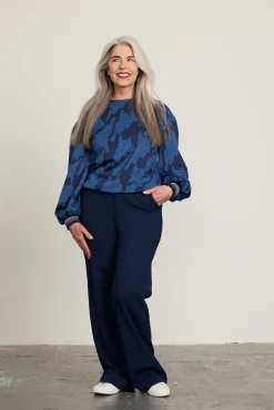 POM Amsterdam Swirl Horizon Blue Sweatshirt Top* T-Shirts & Tops|Blouses, Shirts & Statement Tops