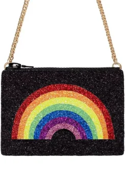 I KNOW THE QUEEN Rainbow Glitter Cross-Body Bag* Bags