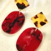 ALOË Red Marble Tortoiseshell Studs* Earrings