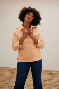 Reiko Fay Peach Denim Jacket* Jackets & Blazers|Coats