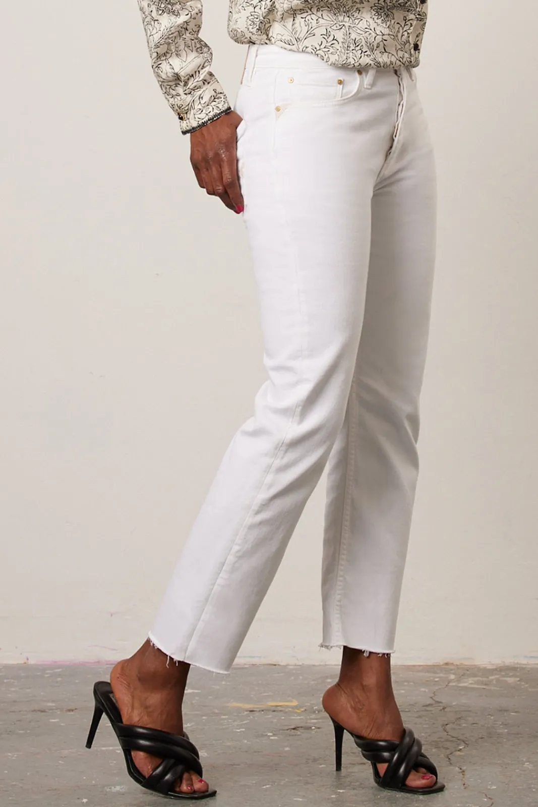 Reiko Milo White High Waisted Jeans* Denim|Skirts & Trousers