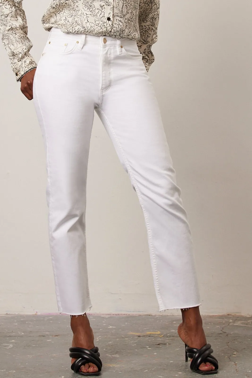 Reiko Milo White High Waisted Jeans* Denim|Skirts & Trousers