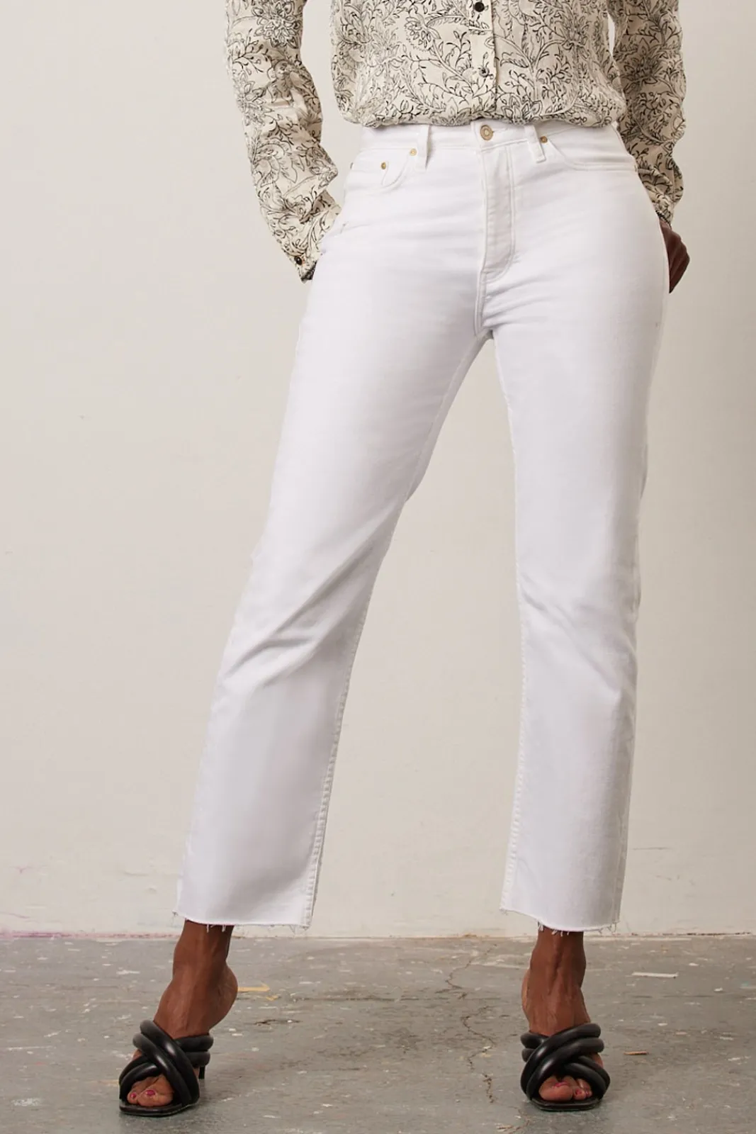 Reiko Milo White High Waisted Jeans* Denim|Skirts & Trousers