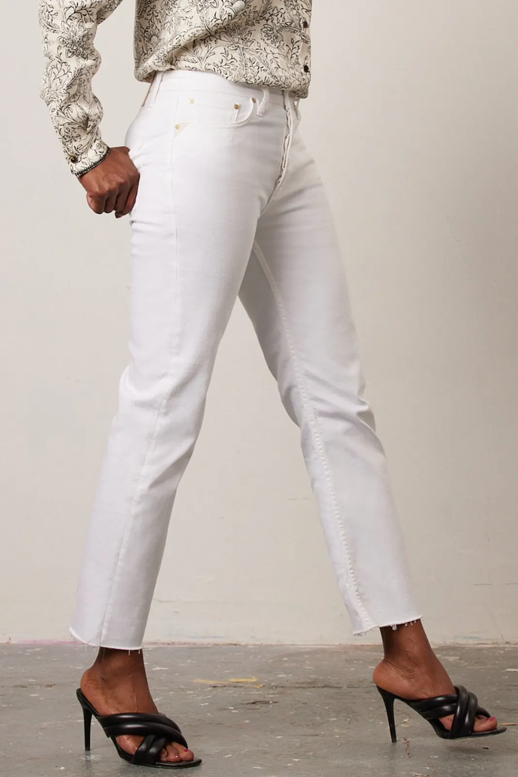 Reiko Milo White High Waisted Jeans* Denim|Skirts & Trousers