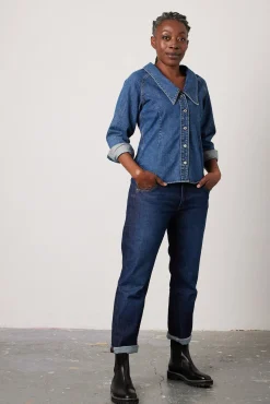 Reiko Nina Dark Blue Boyfriend Jeans* Denim|Skirts & Trousers