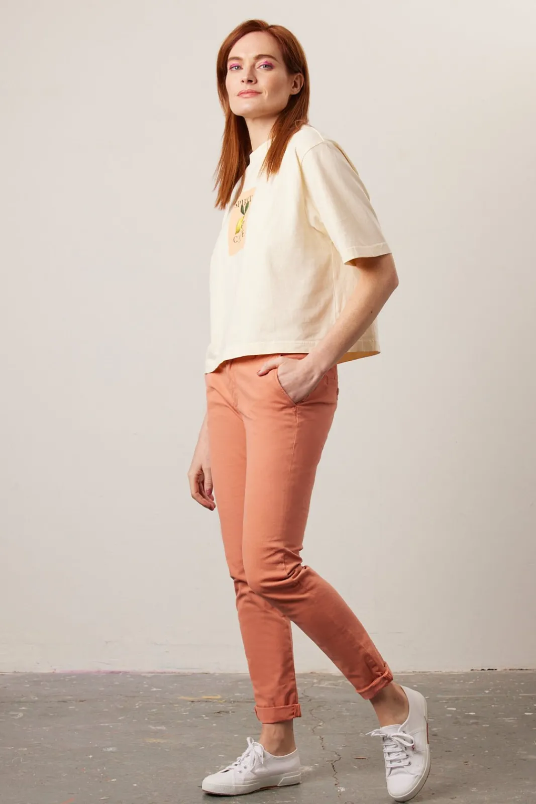 Reiko Sandy Coral Haze Chinos* Skirts & Trousers