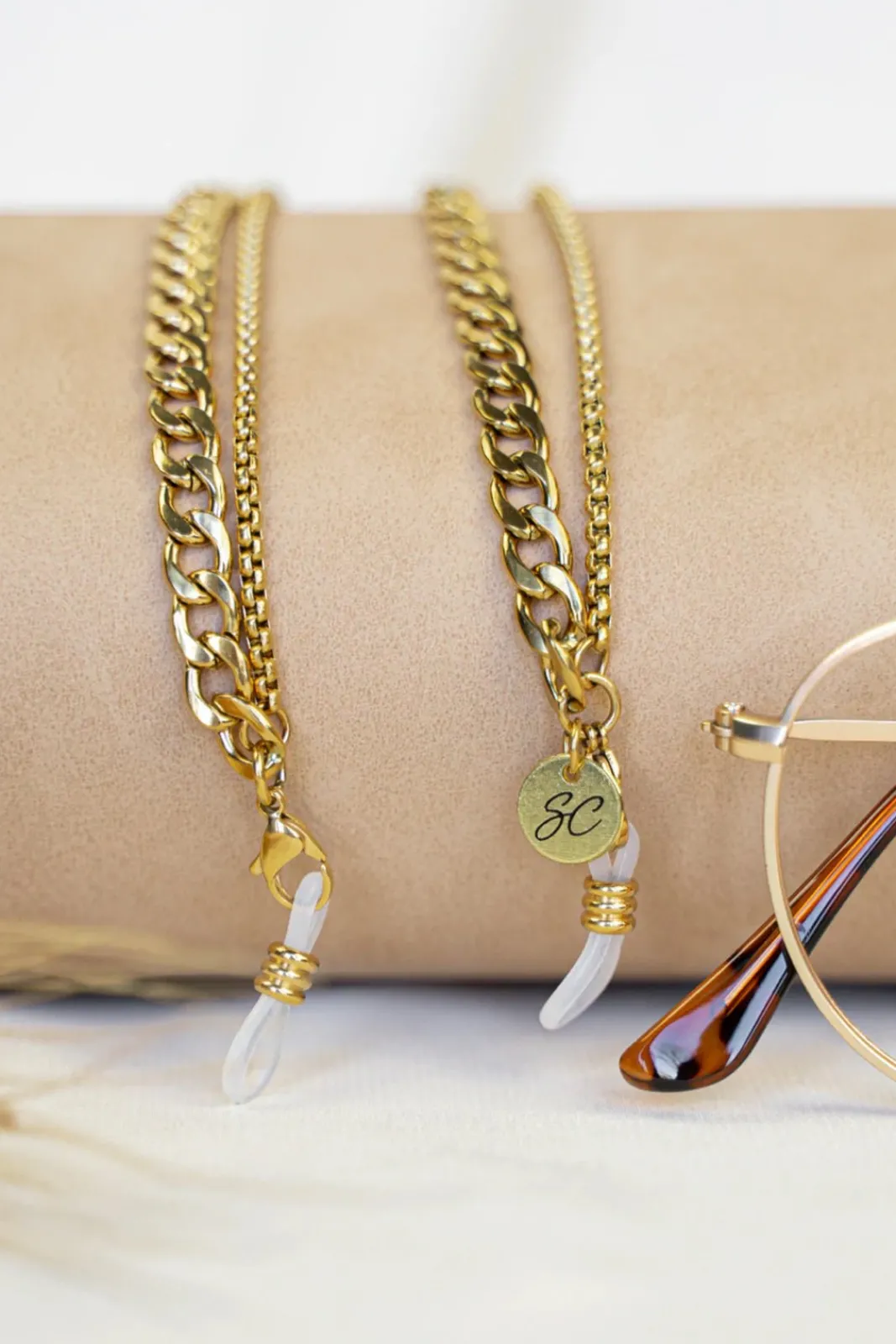 Sunny Cords Samantha Double Gold Sunglasses Chain* Glasses Chains|Glasses Chains