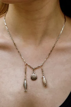 Hooked Sea Life Sterling Silver One-Of-A-Kind Necklace* Necklaces