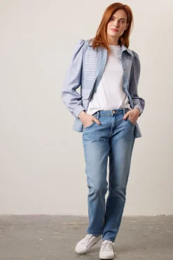 Stella Nova Aio Light Blue Striped Shirt* Denim