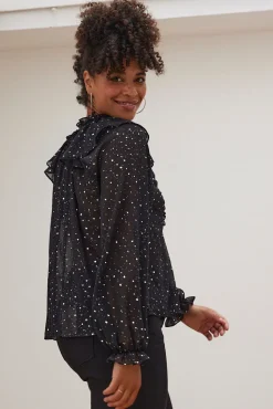 Stella Nova Aise Sequin Black Blouse* Blouses, Shirts & Statement Tops