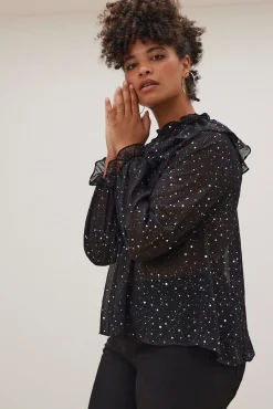 Stella Nova Aise Sequin Black Blouse* Blouses, Shirts & Statement Tops