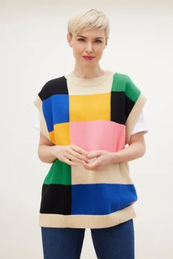 Stella Nova Alberte Checks Knitted Vest* Knitwear & Sweatshirts