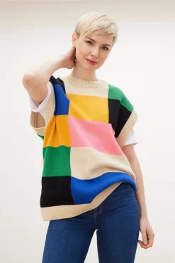 Stella Nova Alberte Checks Knitted Vest* Knitwear & Sweatshirts