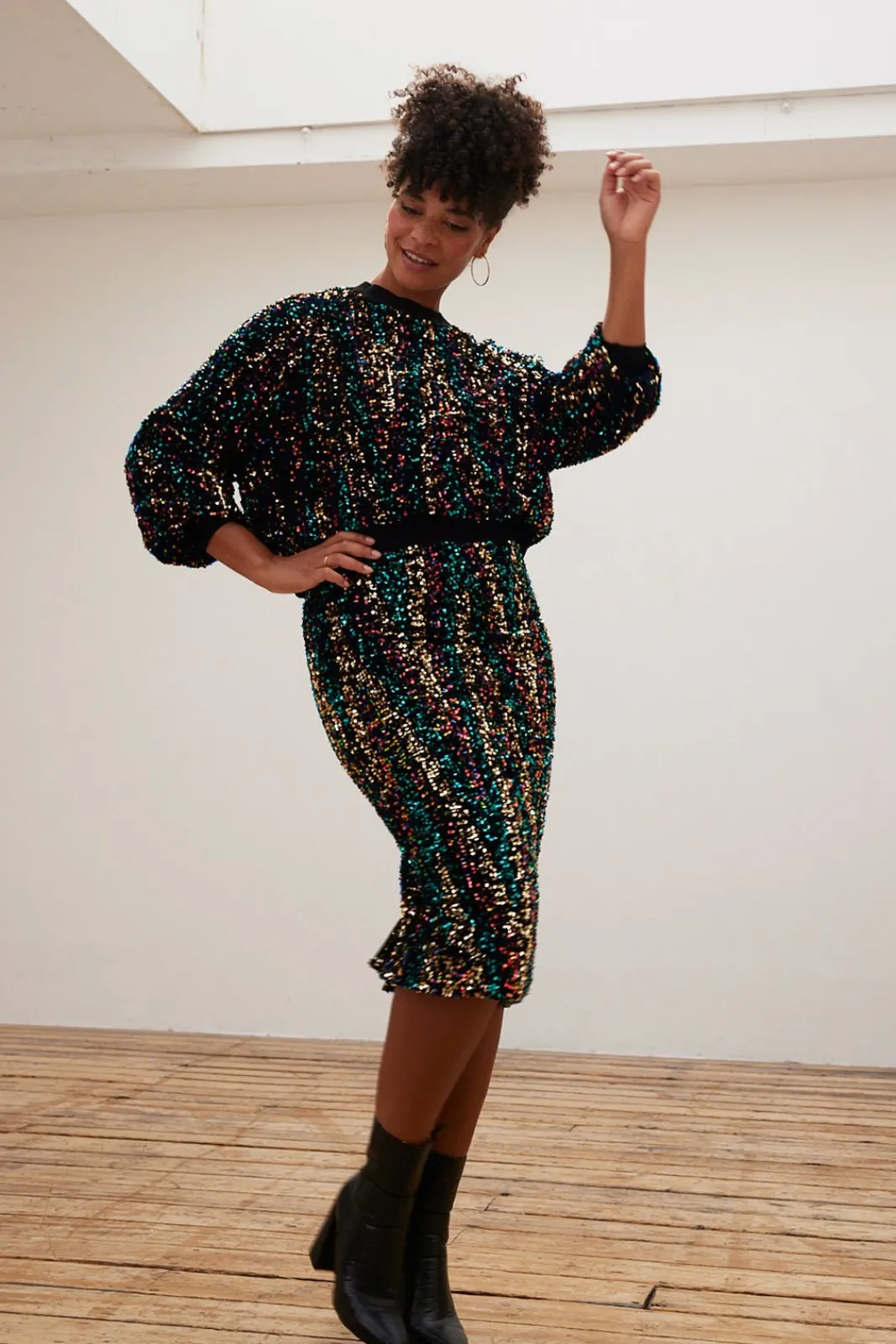 Stella Nova Camma Sequin Midi Skirt* Skirts & Trousers