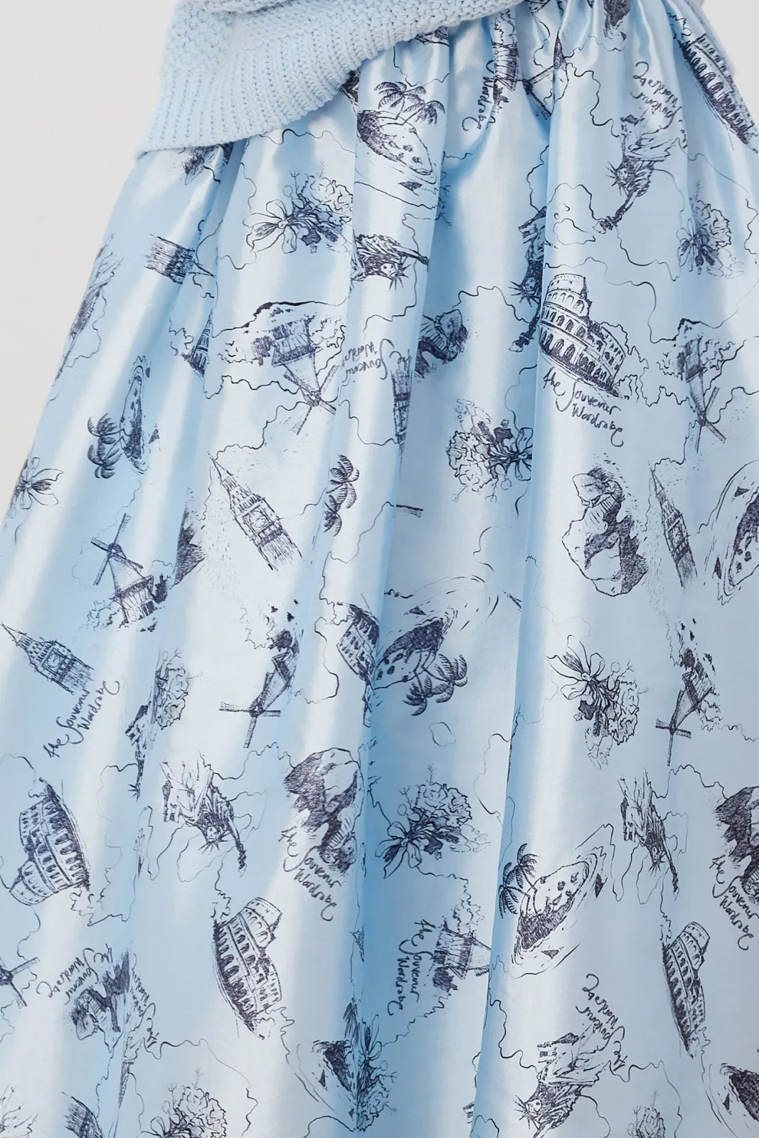 Stella Nova Juna Printed Blue Midi Skirt* Skirts & Trousers