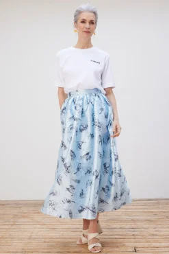 Stella Nova Juna Printed Blue Midi Skirt* Skirts & Trousers