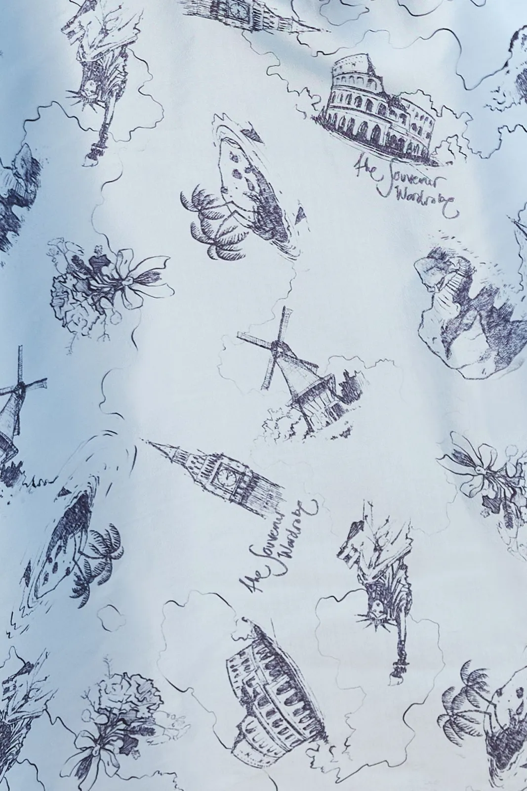 Stella Nova Juna Printed Blue Midi Skirt* Skirts & Trousers