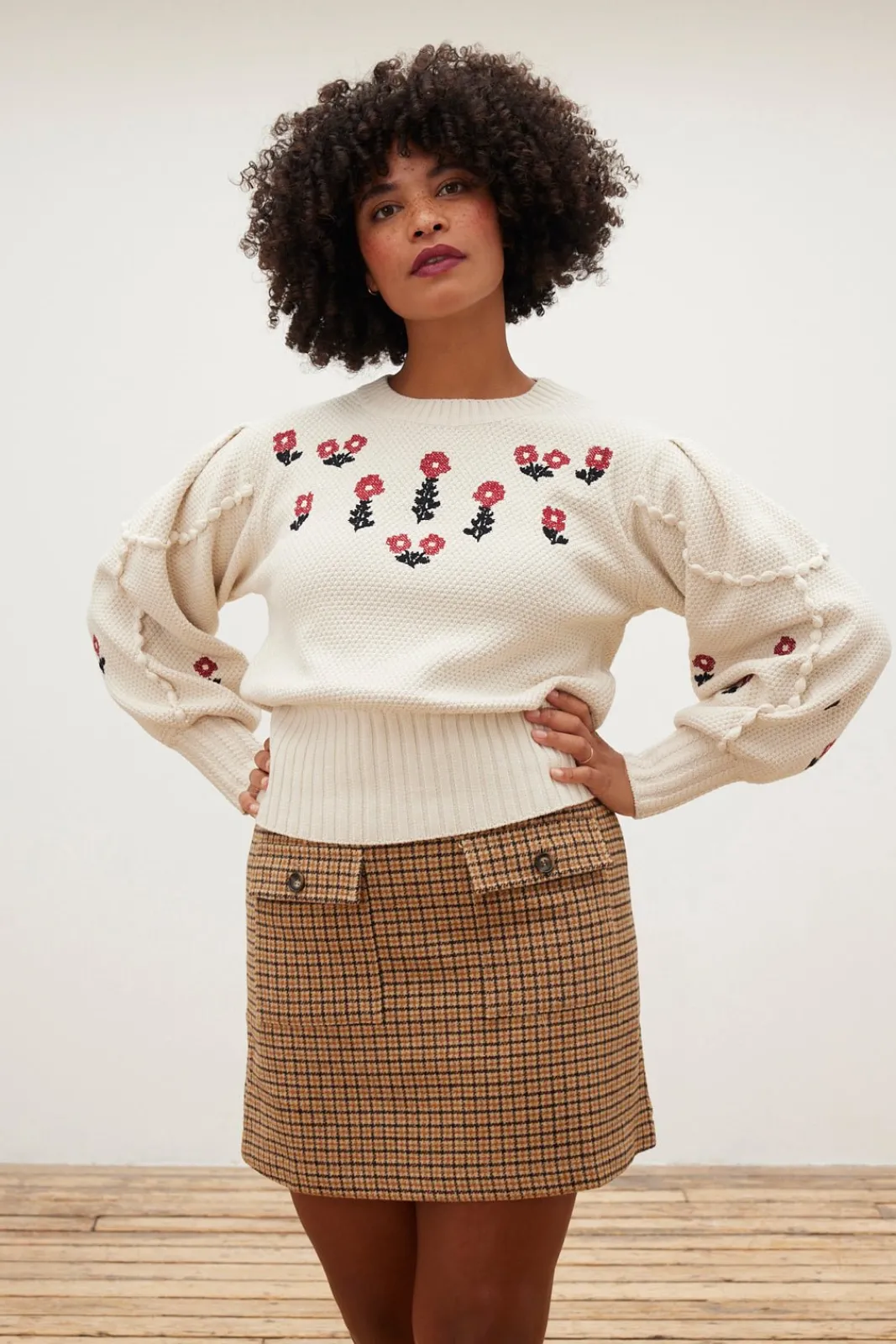 Stella Nova Natine Mustard Check Mini Skirt* Skirts & Trousers