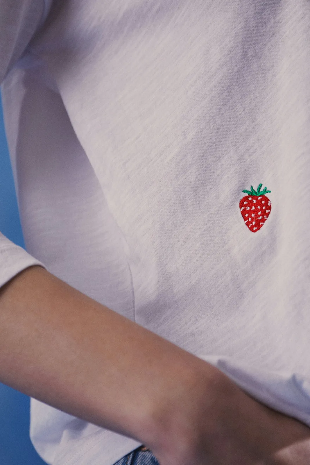 Ingmarson Strawberry Slub White T-Shirt* T-Shirts & Tops