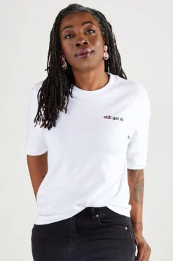 The Bias Cut Strike Out Ageism Charity White T-Shirt (3 Slogan Options)* T-Shirts & Tops