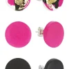 No Shrinking Violet Strike Out Ageism Charity Pink, Black & Gold Set Of 3 Stud Earrings* Earrings