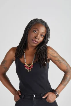 Dark Horse Ornament Strike Out Ageism Charity Crystal Pink Pearl & Gold Plated Spikes Statement Necklace* Necklaces