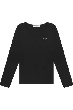 The Bias Cut Strike Out Ageism Charity Black Long-Sleeved T-Shirt (3 Slogan Options)* T-Shirts & Tops