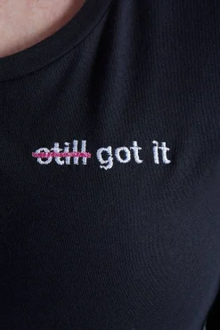 The Bias Cut Strike Out Ageism Charity Black Long-Sleeved T-Shirt (3 Slogan Options)* T-Shirts & Tops